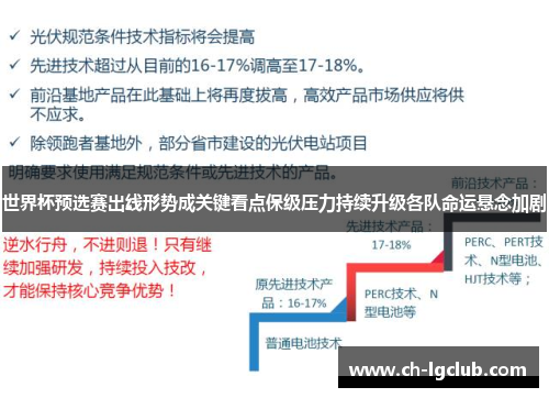 世界杯预选赛出线形势成关键看点保级压力持续升级各队命运悬念加剧